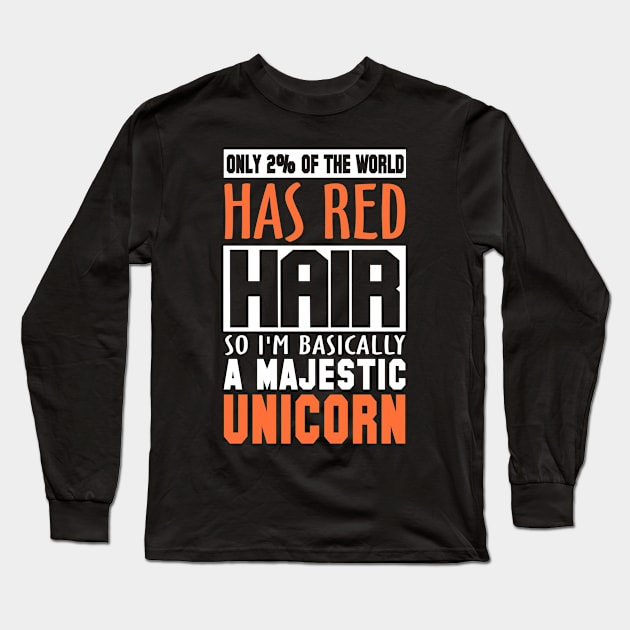 Red Hair Beauty Long Sleeve T-Shirt by KsuAnn